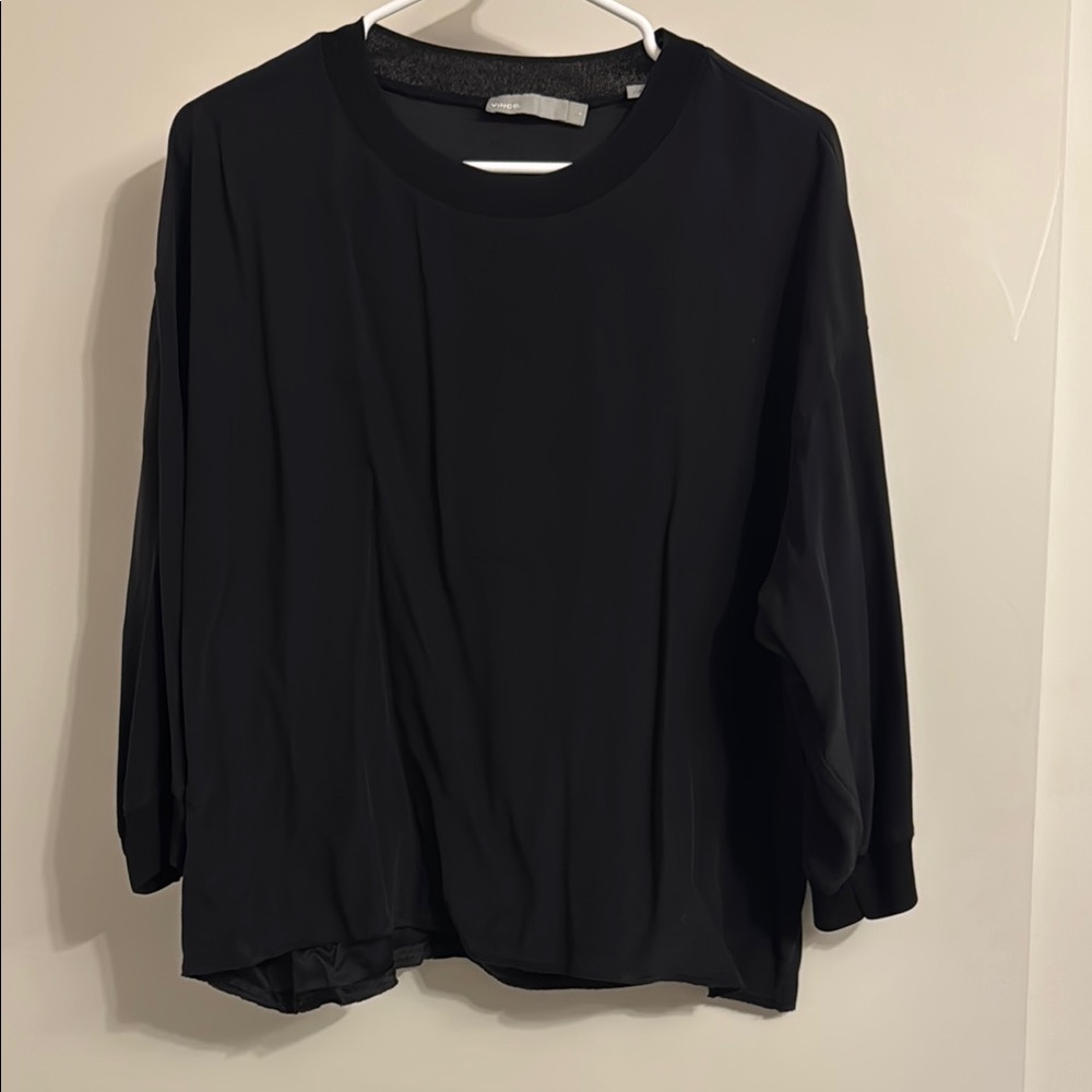 Vince Black Silk Women's Top